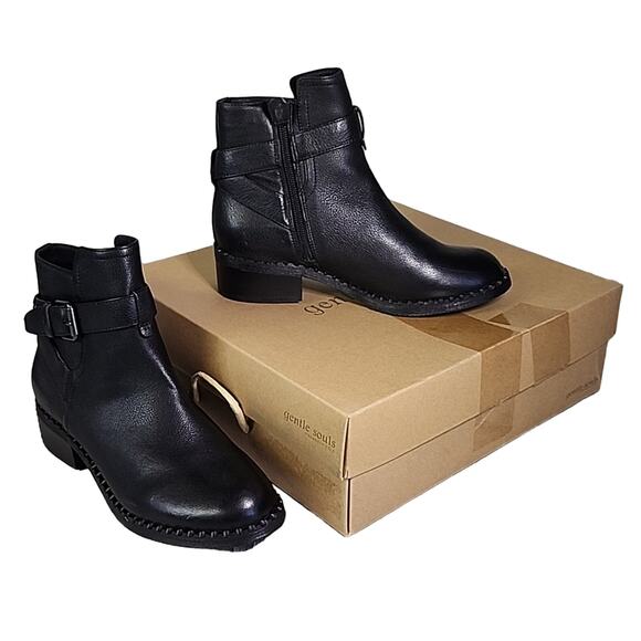Gentle Souls by Kenneth Cole Best Moto Lug Sole Booties Ankle Boots Womens 5 NEW - Picture 1 of 14
